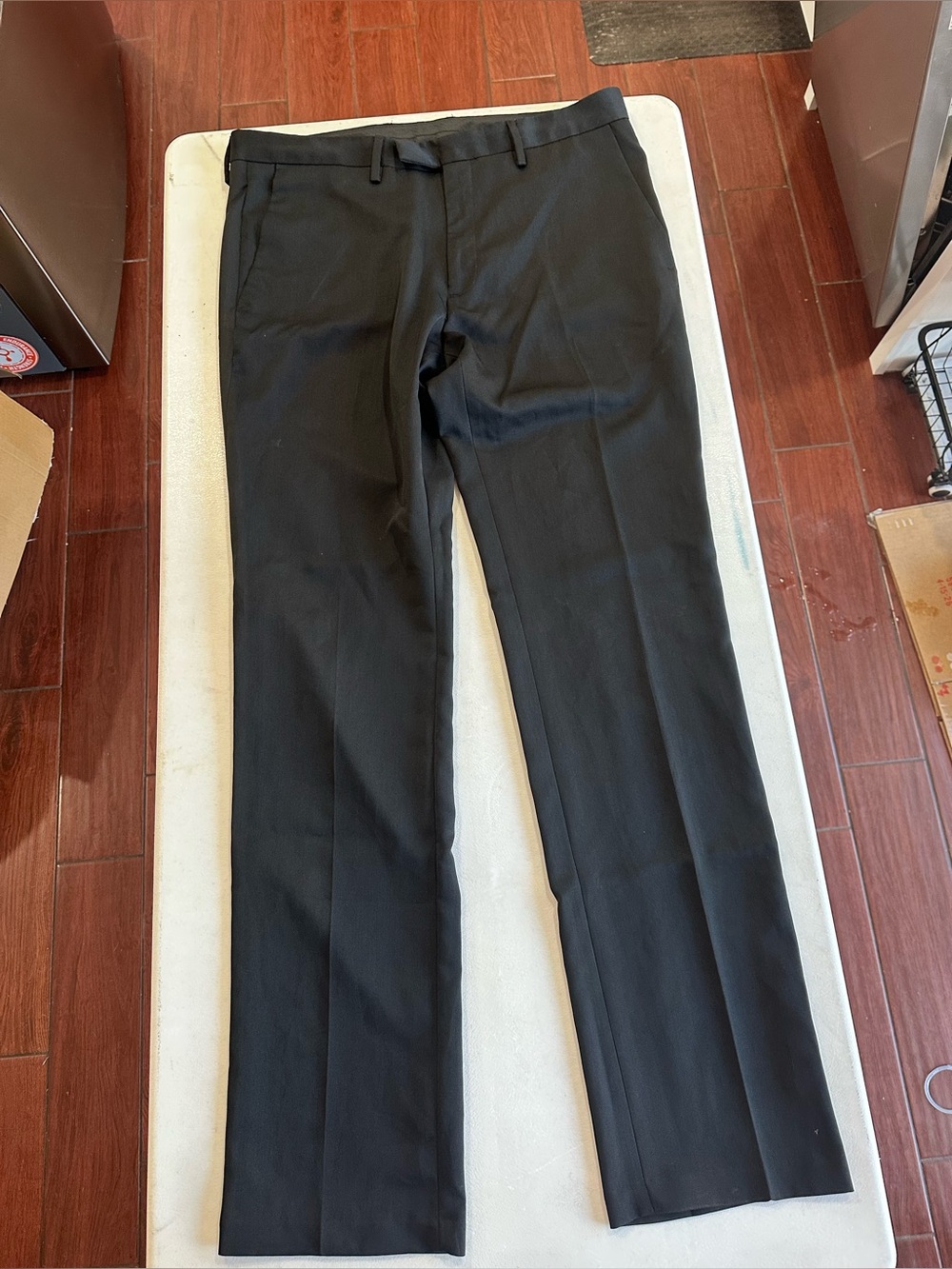 Kenneth Cole Black Straight-Leg Men’s Dress Pants